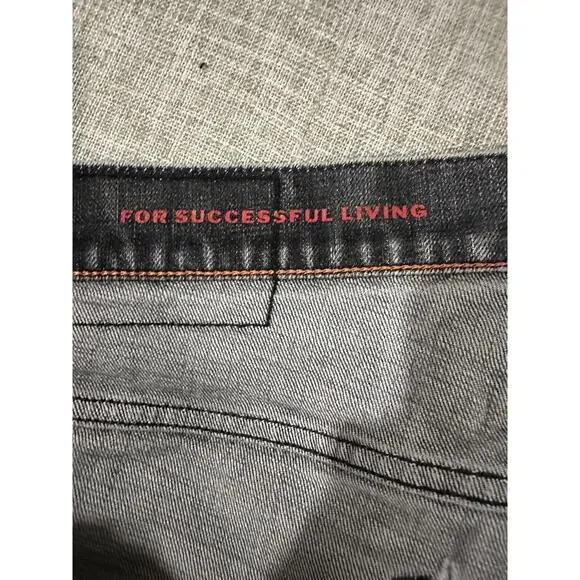 Diesel Jeans Mens 32x32 Black Denim D-Fining Italian Selvedged Button Repairable